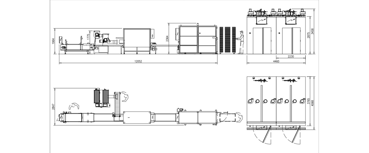 Dry pasta laboratory of 1000 kg per day