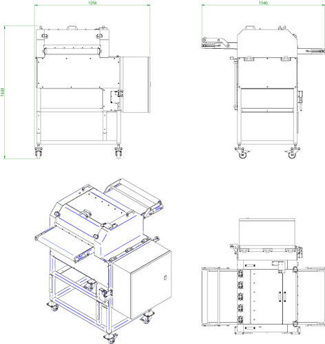 Dimensions - quadrucci making machine